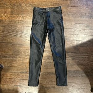 Girls crew cuts size 8 faux leather leggings